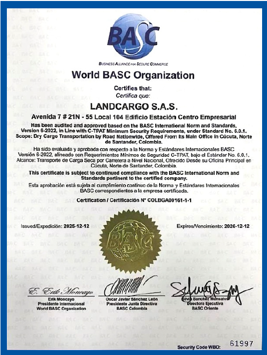 Certificación BASC